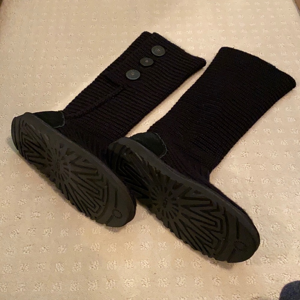 UGG Classic Cardy Boots Knit Black